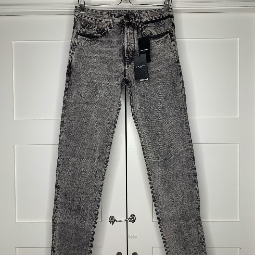 Saint Laurent Gray Denim Pants